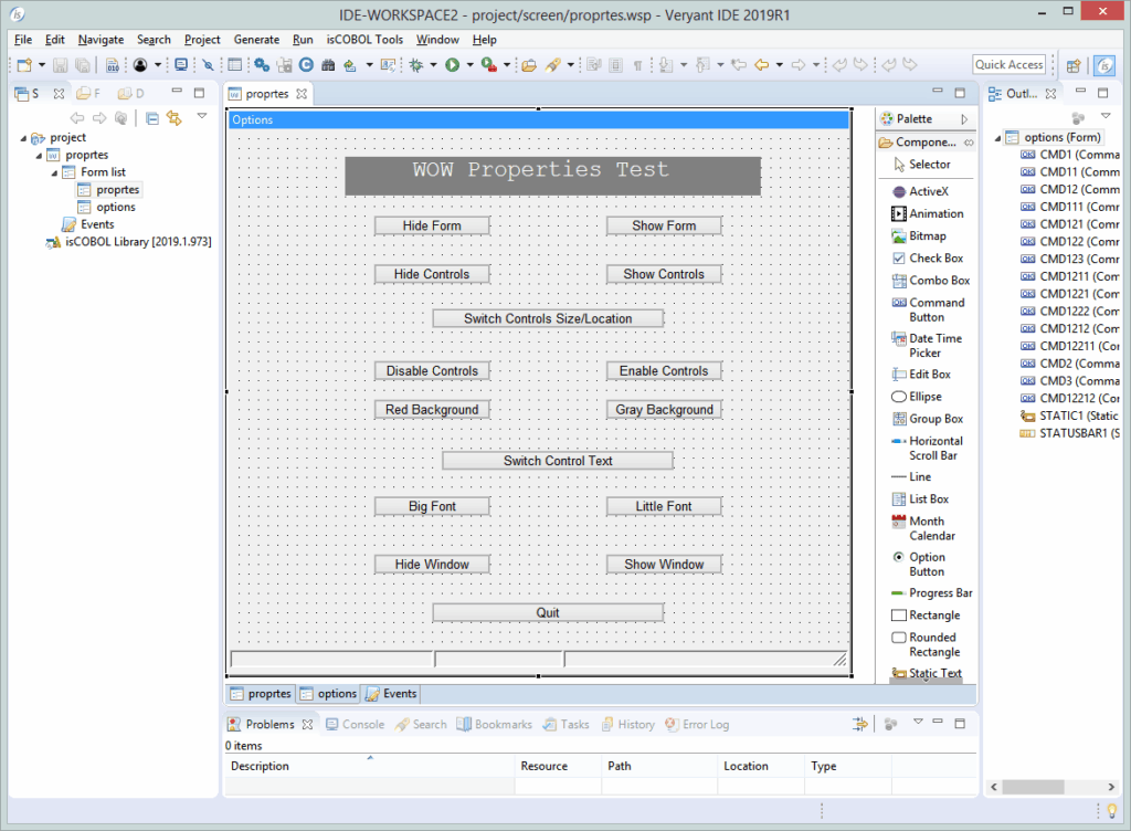 Veryant IDE workspace